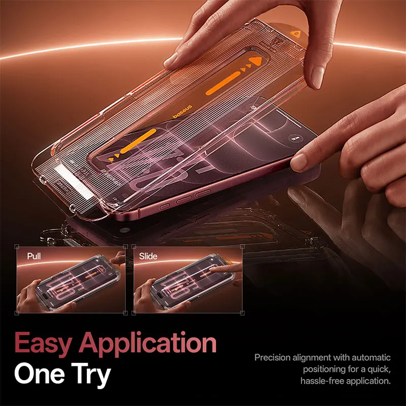 Szkło hartowane Baseus Corning do iPhone 18 17 Pro Max, folia ochronna na ekran, zabezpieczająca przed podglądaniem, odporna na uderzenia, łatwa w montażu. — zdjęcie produktu 6