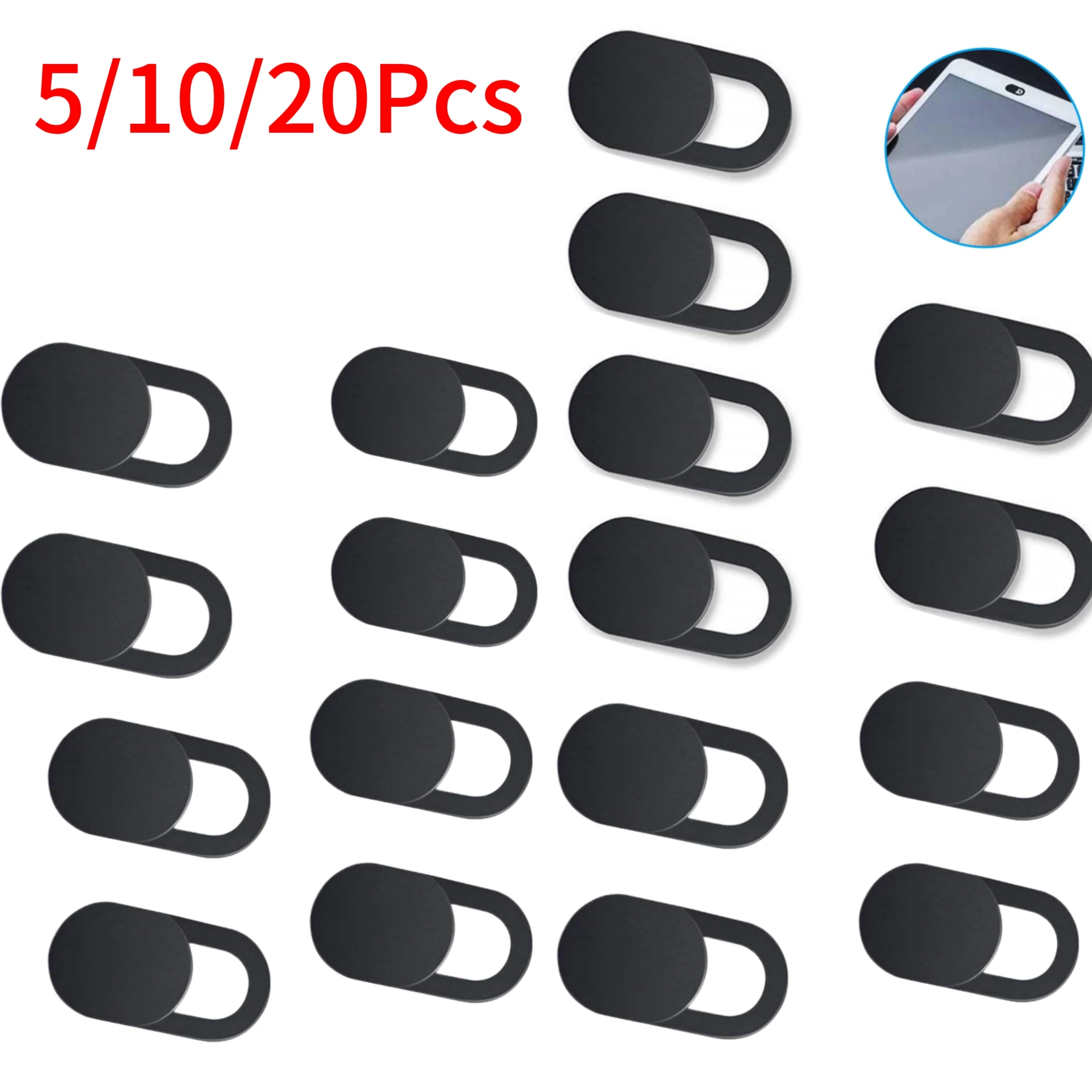 Capa para câmera de telefone, ímã deslizante, plástico, webcam, para ipad, tablet, web, laptop, lentes de câmera, adesivo de privacidade