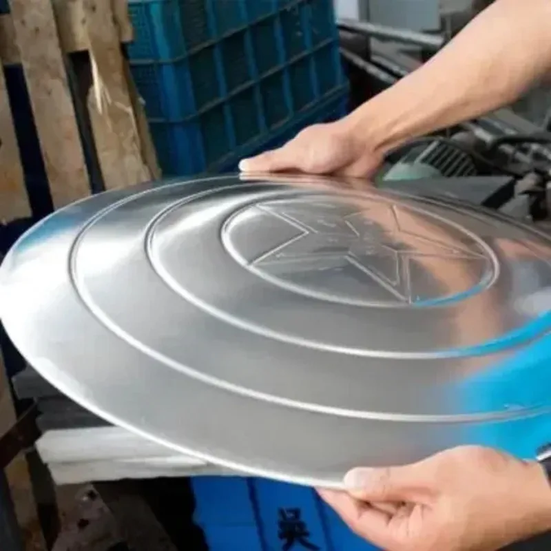 60cm Pełny Metalowy Tarcza Kapitana Ameryki Wersja Idealna Niepomalowane/Pomalowane Broń Cosplay Kostium 1/1 Rekwizyty na Imprezę