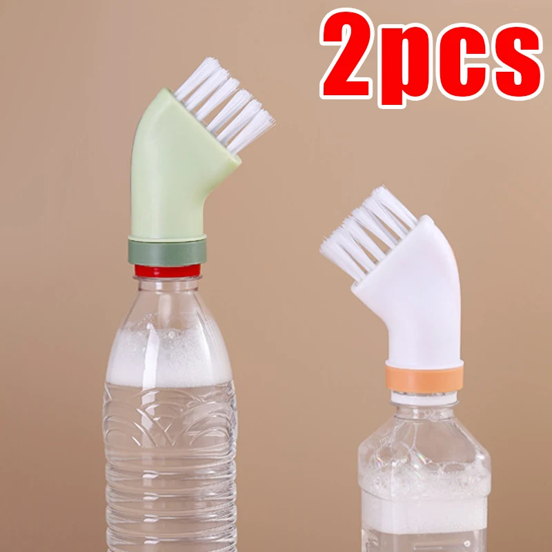 Creative Wet and Dry Cleaning Brush Multifunctional Cleaning Brush Can Connect Mineral Water Bottle Household Dead Angle Brush