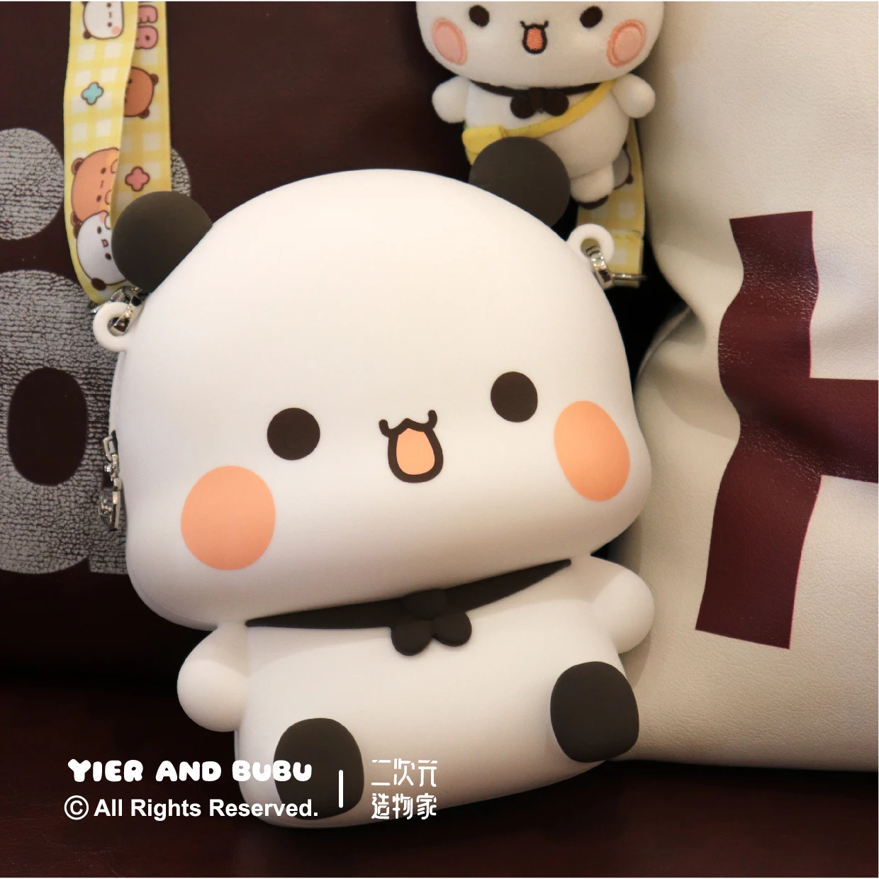 Cute Cartoon Bubu And Dudu Silicone Crossbody Bag For Girls Small Phone Bag Leisure Anime Periphery Toy Panda Accessory