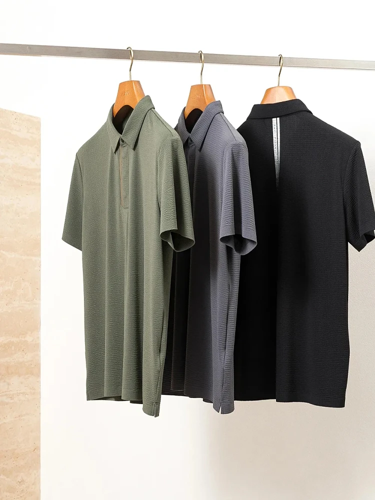 Cool Sensation Men's T-Shirt Summer Lightweight Bubble Fabric Sporty Short Sleeve  Shirt Breathable Casual Top