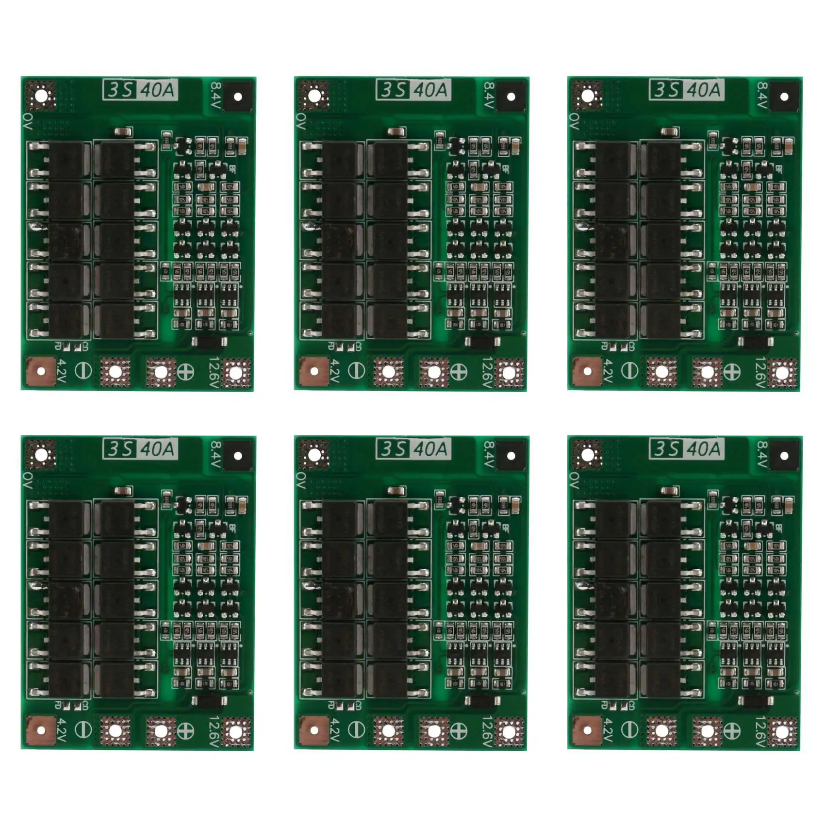 AYHF 6X 3S 40A 18650 Li- Lithium Battery Protection Board Pcb Bms For Drill Motor 11.1V 12.6V Lipo Cell Module