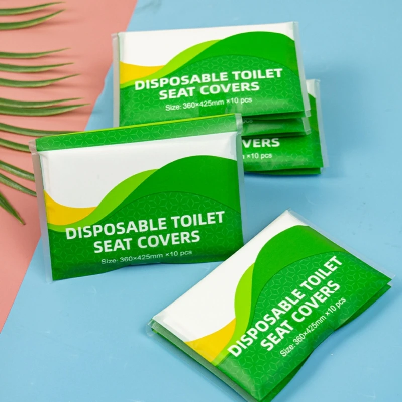 10Pieces Toilet Covers Disposables Flushable Paper for Public Restrooms Dropshipping