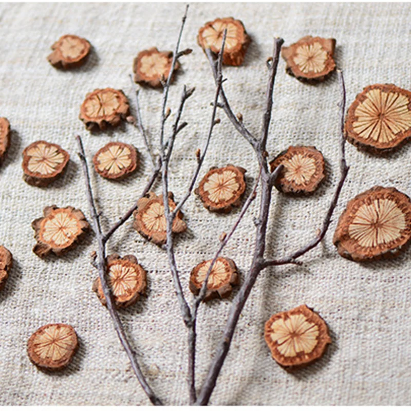50g Natural Real Dried Wood Pieces Rustic Wreath Decoration Dried Flowers Aromatic Candles DIY Wedding Supplies Decoration