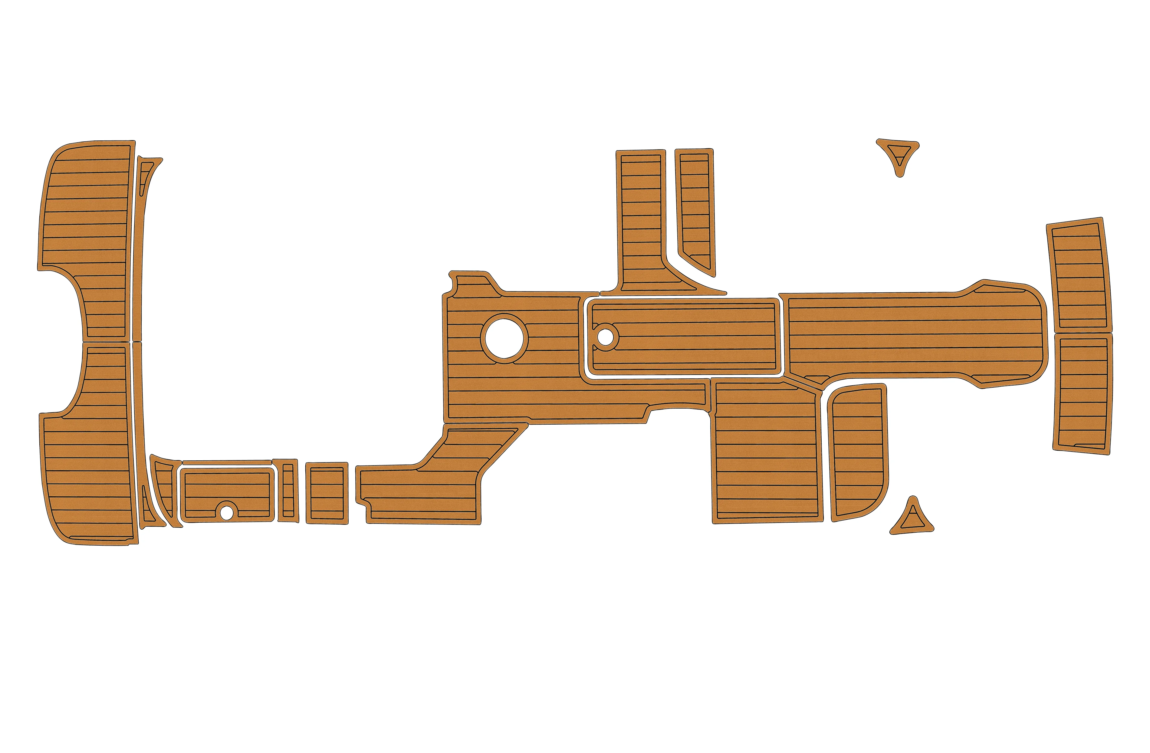 

2019-2023 Bayliner vr6 1/4 "6 мм пена EVA Нескользящий морской коврик из тикового дерева из ПВХ, ковер цвета морской волны, морской пол