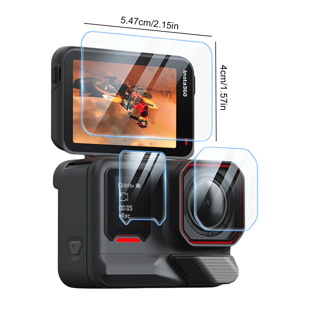 

Защитная стеклянная пленка из закаленного стекла, защита от царапин, защитная пленка для объектива, защита от пузырьков для Insta360 Ace Pro 2, аксессуары