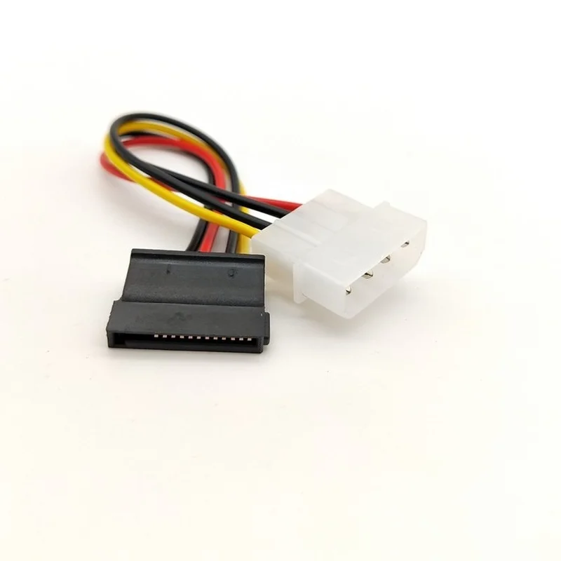 4 Pin Molex Female TO 15pin SATA Female Power Supply Cable for SATA Dvires IDE Plug To 15 Pin SATA Conversion Cable