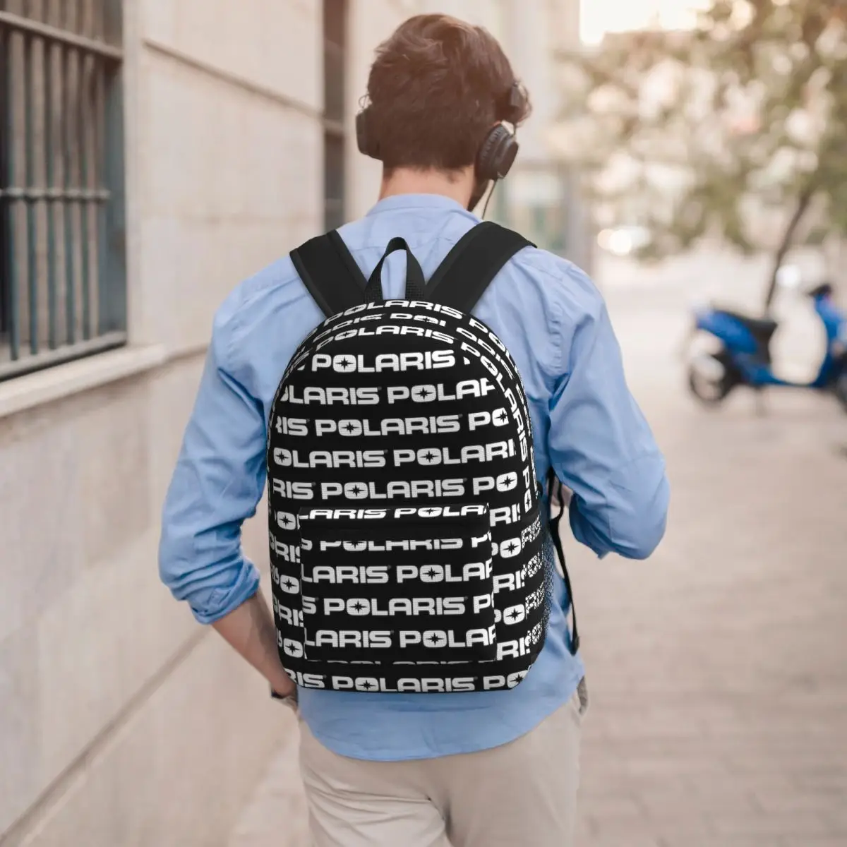 Polaris Logo Student Backpack School Bag Hiking Travel Daypack for Men Women Bookbag Shoulder Bags