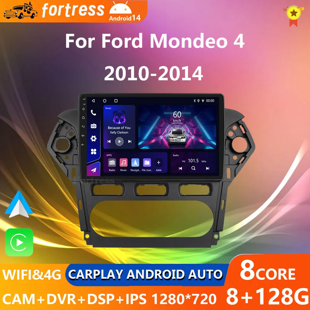 

Android 14 Car Radio For Ford Mondeo 4 2010 2011 2012 2013 2014 Carplay Auto Multimedia GPS 360 Camera Player 2 Din Stereo Video