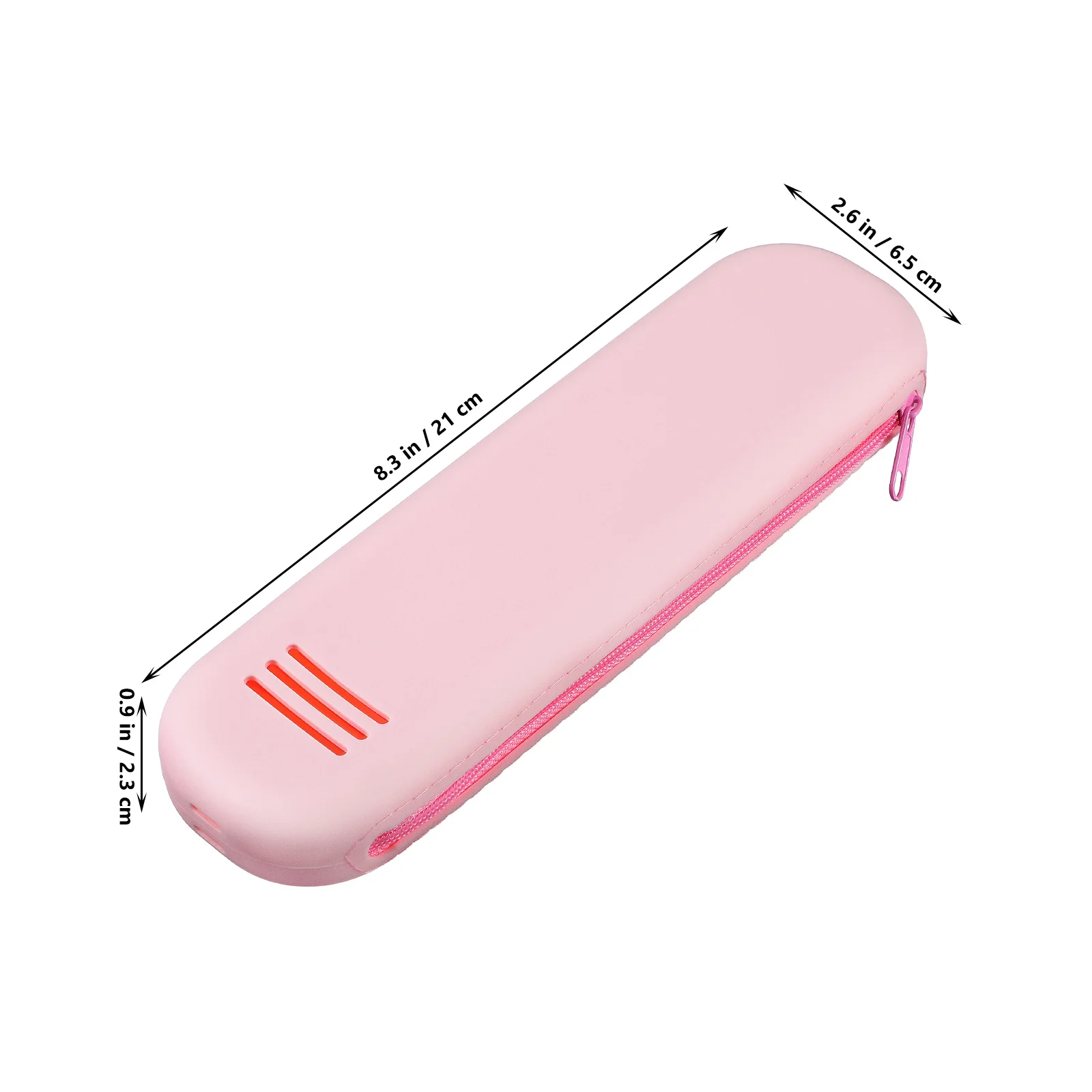 

2 Pcs Bag Portable Toiletry Silicone Holder Pink Khaki Travel Case Brush Organizer Storage Silicone Makeup Brush Bag Pouch