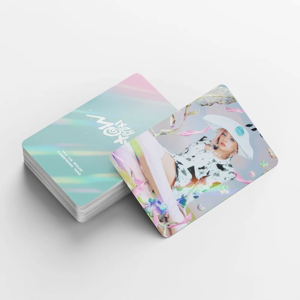 124 Laser Mini Cards Girl Group New Album MOTTO Flash Cards Celebrity Photo Stickers LOMO Card Gift
