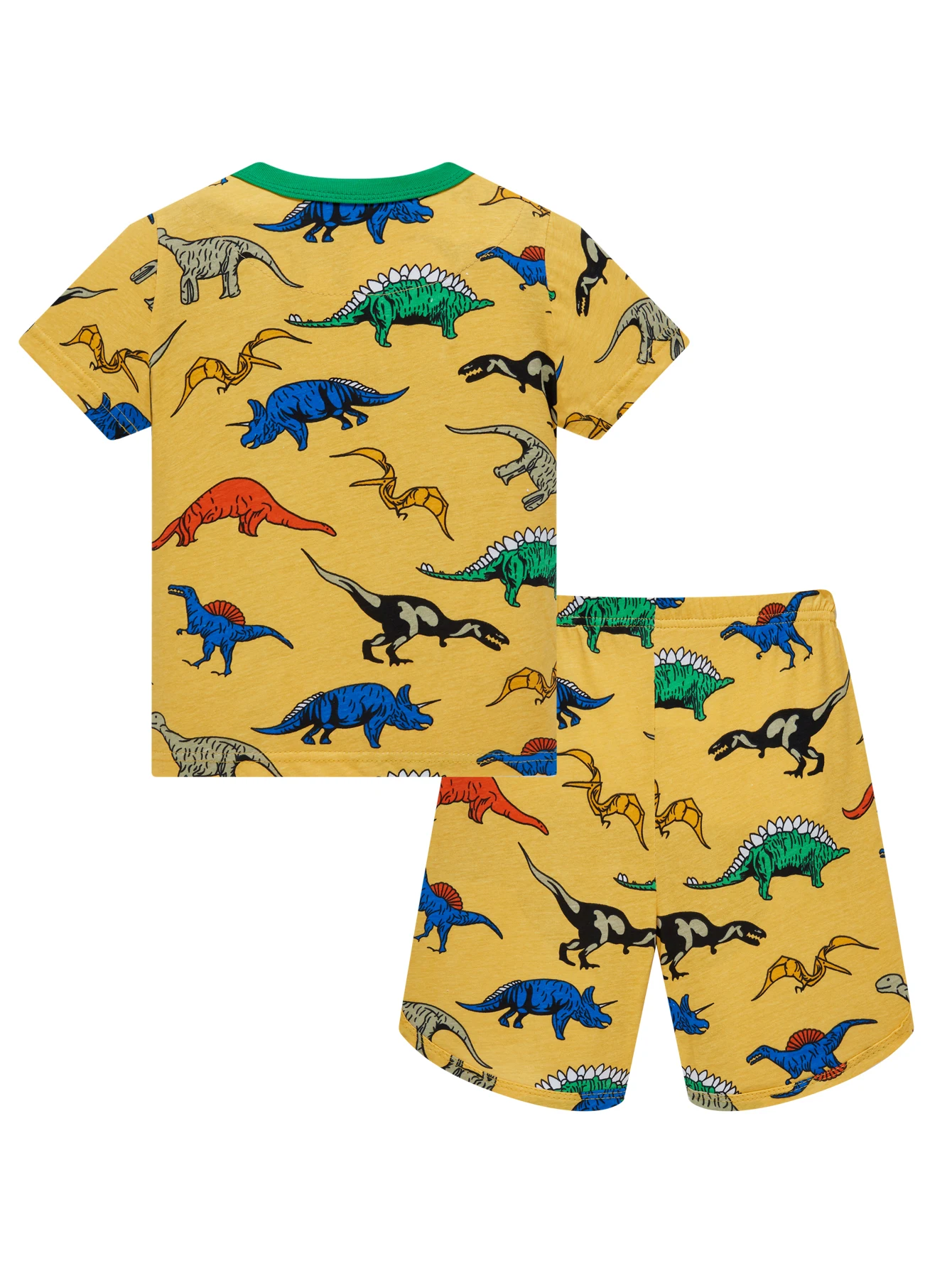 Summer Dinosaur Pajamas Set for Boys Short Sleeve Shorts 100% Cotton Soft Breathable Pjs Kids Sleepwear Age 1-8 Years 2PC