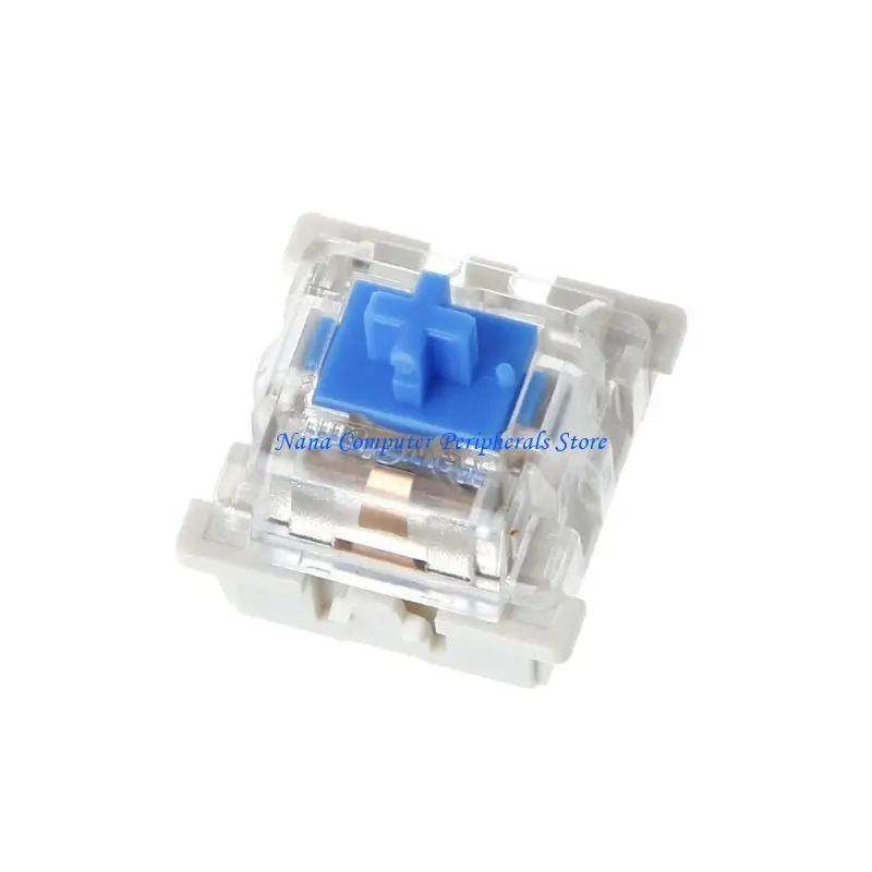 F68C Blue Switches for  Mechanical Keyboard Cherry MX Compatible White Bottom Clear Blue Switch 10 Pieces
