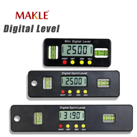 MAKLE 100mm 150mm 200mm digital protractor Angle Finder inclinometer electronic level magnetic bottom Level bubble angle tool