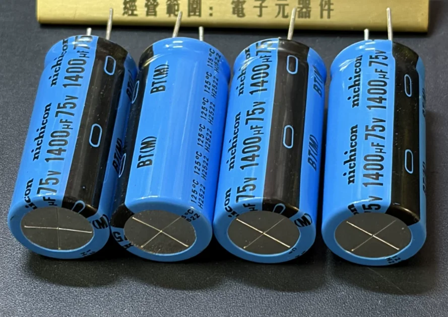 30pcs/lot Original Japanese nichicon 75V 1400UF BT 18X40mm 125C aluminum electrolytic capacitors free shipping