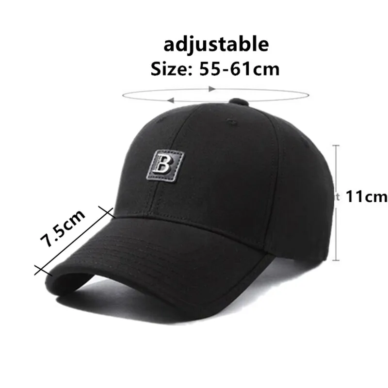 New Fashion Washed Cotton Curved Brim Hardtop Baseball Caps For Men Golf Hat Camping Fishing Cap Handsome Party Hat Snapback Cap