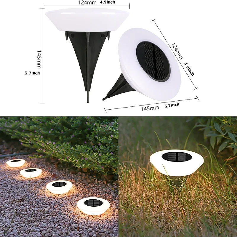 

Solar Outdoor Lights 14LED 1/4PCS Waterproof Lawn Lamp,360° Floor Lighting for Garden Yard Driveway Patio Camping Summer Decor