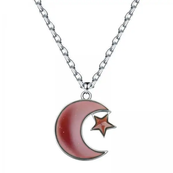 Ladies Mood Necklace Color Changing Pendant Unique Jewelry Gift for Daily Casual Wear and Birthday Party