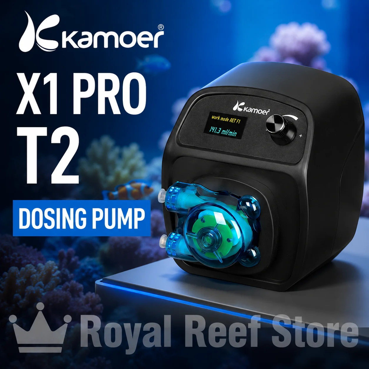 Kamoer X1 PRO T2 WLAN-Dosierpumpe App-Steuerung Peristaltischer Auto-Dosierer für Aquarium Korallenriff Meerwasser-Fischbecken