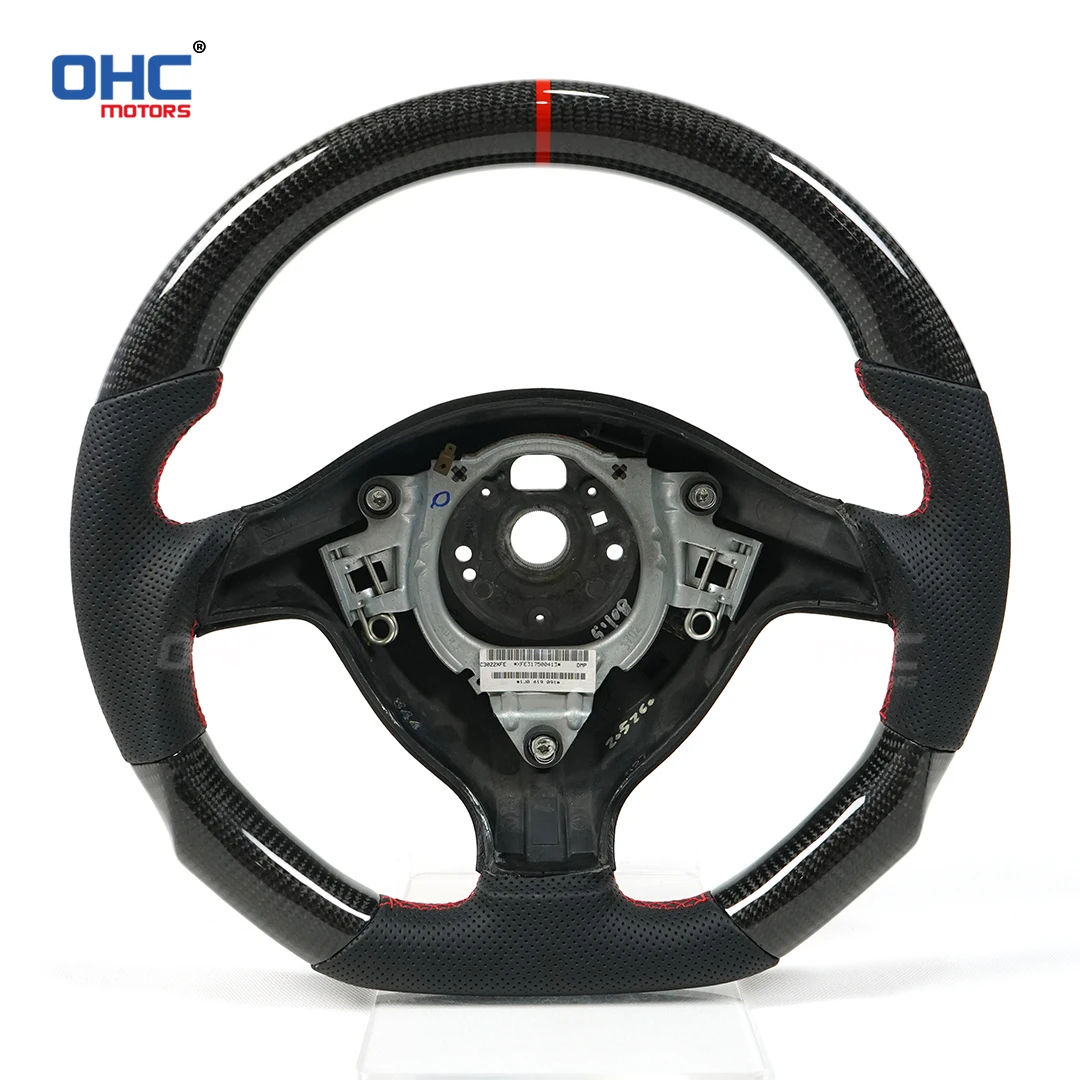 OHC 100% Pure Carbon Fiber Customized Steering Wheel For VW Volkswagen MK4 Carbon Fiber Leather Half Punch Steering Wheel