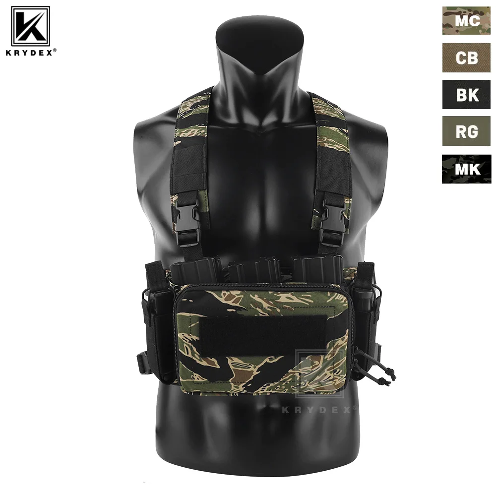 

KRYDEX Tactical D3CR Chest Rig D3CRM Micro Rig Vest With 5.56 7.62 Magazine Pouch Adjustable Strap Outdoor Hunting Accessories