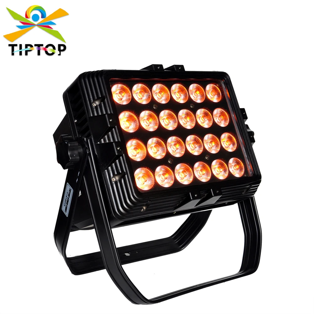 TIPTOP 24X18W RGBWAP 6IN1 Color Mixing Waterproof Led Wall Washer Light IP65 DMX512/Auto/Sound/Manual Control Led Flood Light