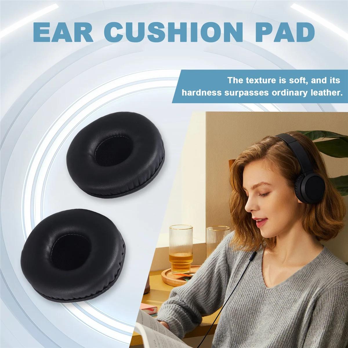 SMIEA เปลี่ยนแผ่นรองหูฟังสําหรับ Sony DR-BT101 MDR-V150 V250 V300 V100 V200 V400 ZX100 หูฟังชุดหูฟัง 70 มม.