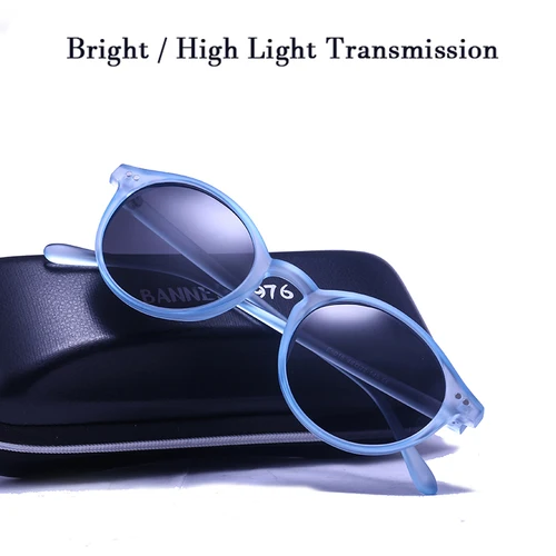 Imagen 2 del producto Gafas de sol polarizadas a la moda para hombre y mujer, gafas de sol redondas para conducir, gafas antideslumbrantes, gafas de sol para viajes, pesca y ciclismo