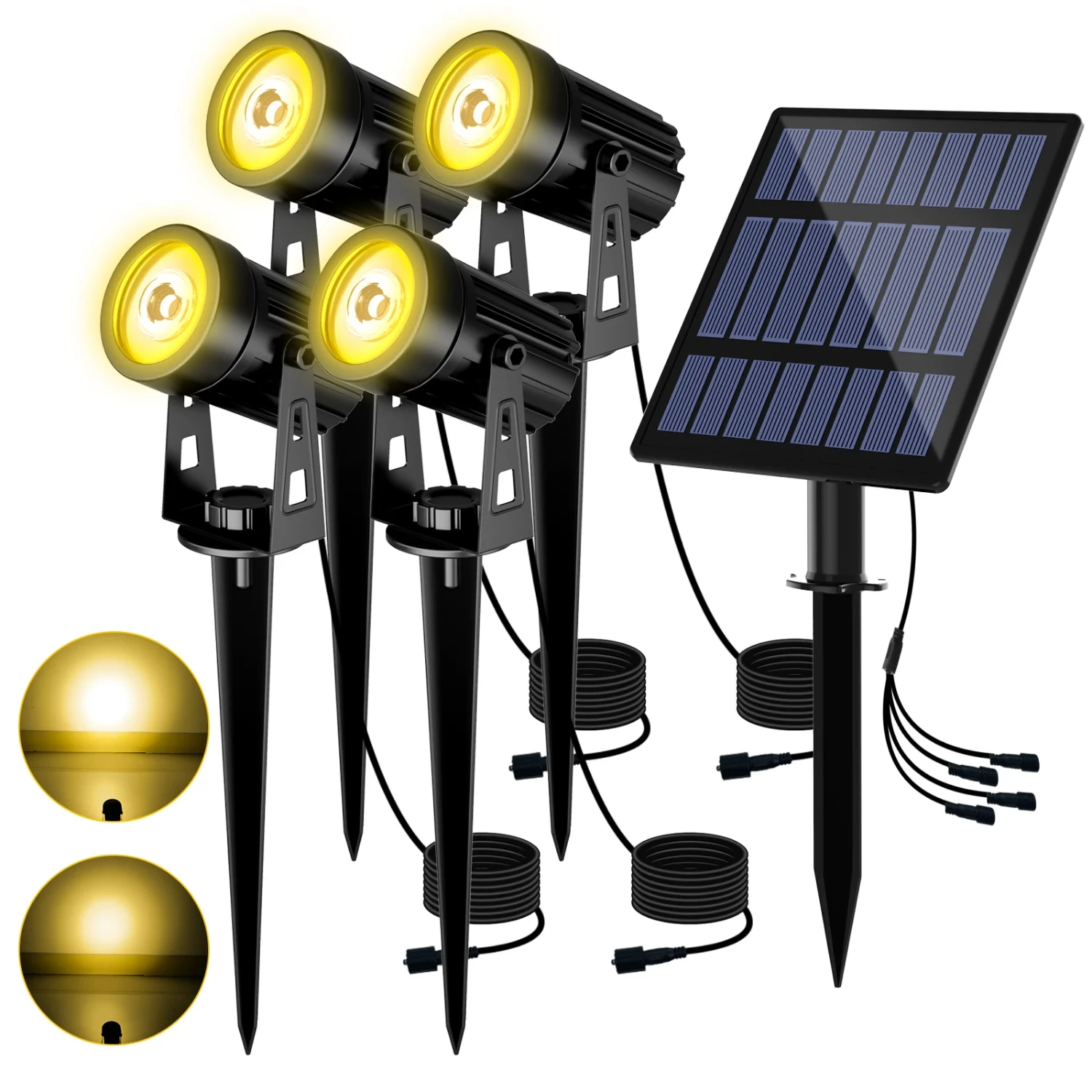 

3000K/RGB Solar Light Outdoor Solar Spotlight Solar Garden Light Outdoor IP65 Waterproof Solar Power Light Wall Light Jellyfish