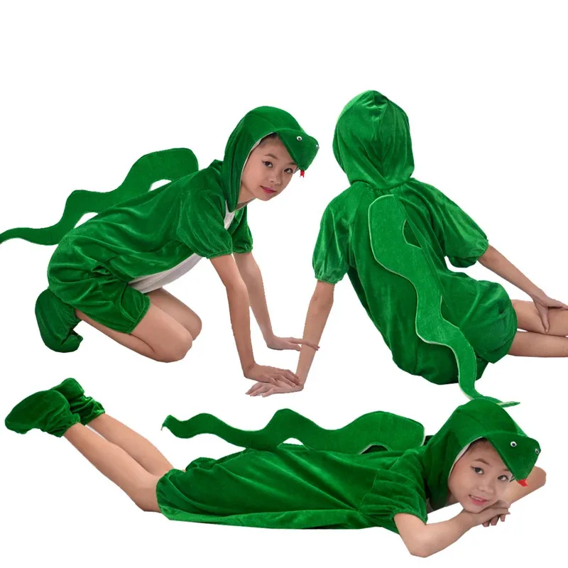 Детский костюм для косплея с животными и змеей, костюм для детского сада, сценический костюм для Хэллоуина, костюмы для косплея