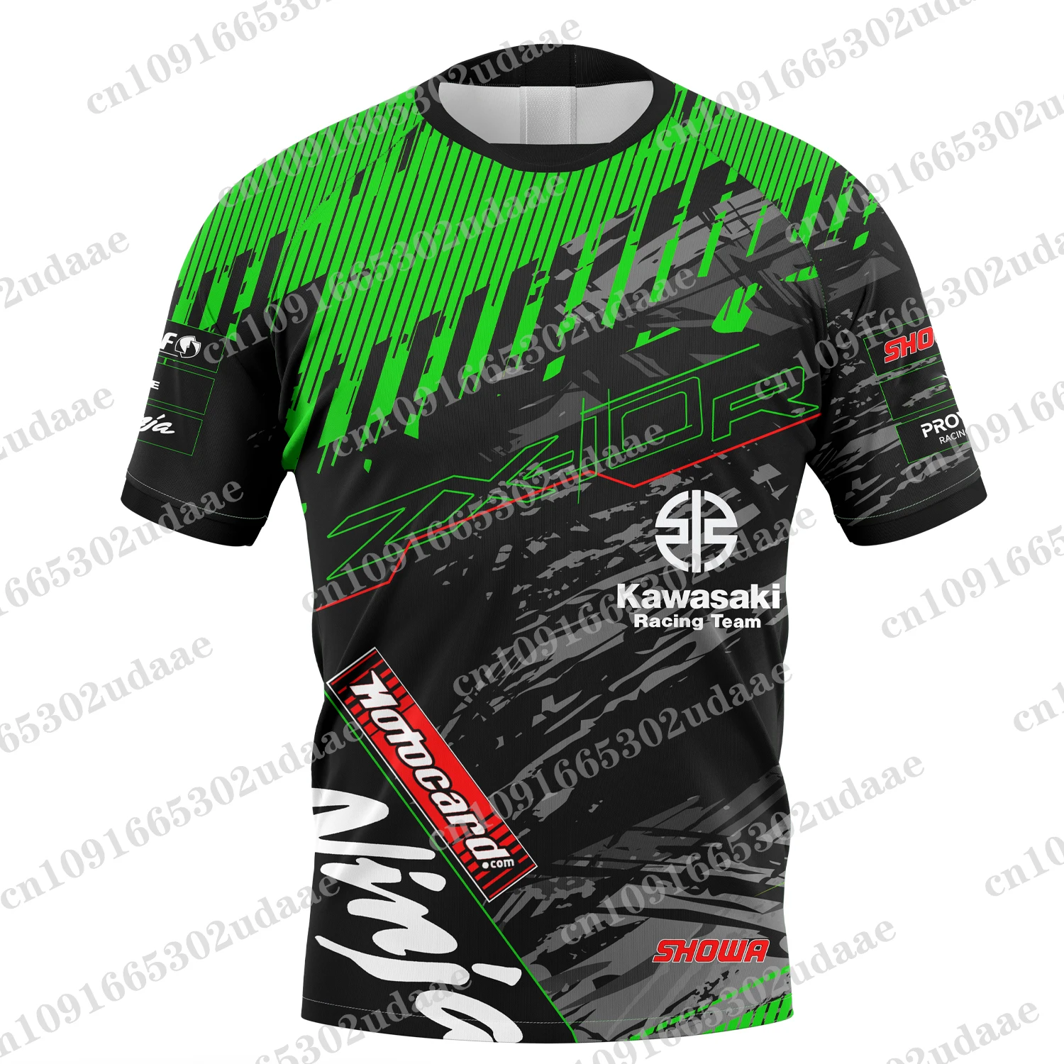 2024 New ZX-10RR Motorcycle Racing Kawasaki Extreme Sports Men\'s and Women\'s Enthusiasts Summer 3D Printed Casual Sports T-shirt