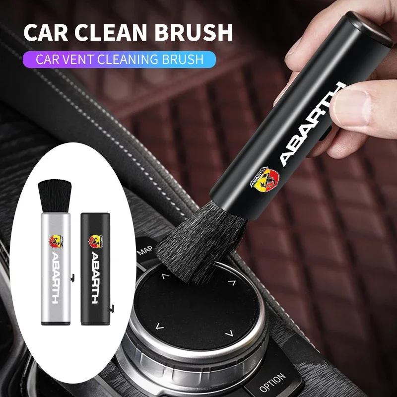 

Car Interior Cleaning Crevice Dust Removal Artifact Soft Brushs For Abarth Logo Cabrio Italia 124 Spider 595 500 695 500C 695C