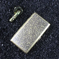 Luxury Retro Metal Cigarette Case Bronze Tobacco Holder Copper Carving Cigarette Box Smoker Lady & Men's Gift