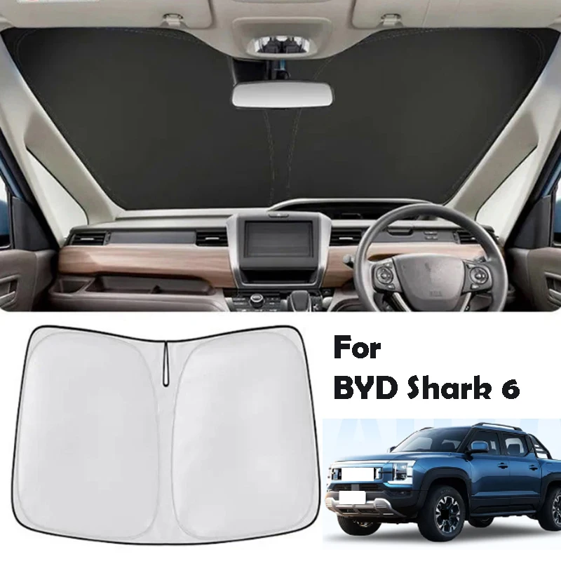 

For BYD Shark 6 2025 Sunshade Windshield Sunscreen UV Protection Car Accessories
