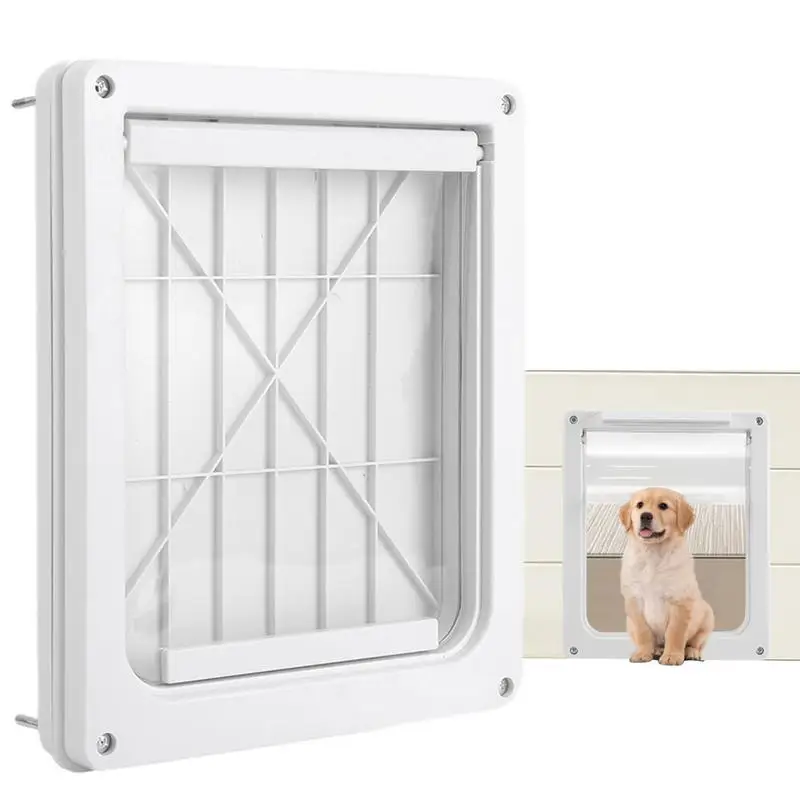 

Dog Door With Sliding Lock Panel Pet Safe Dog Door With Locking Panel Lightweight Dog Door With Transparent Flap Pet Safe Dog