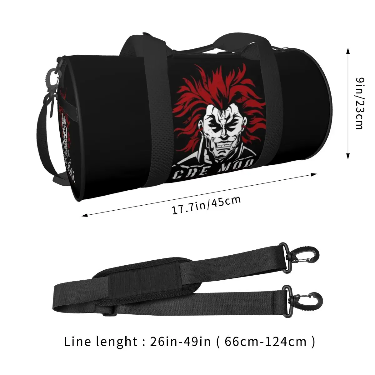 Ogre Mode Gym Bag Baki Travel Sports Bags Couple Custom Gym Accessories Novelty Fitness Bag Oxford Handbags