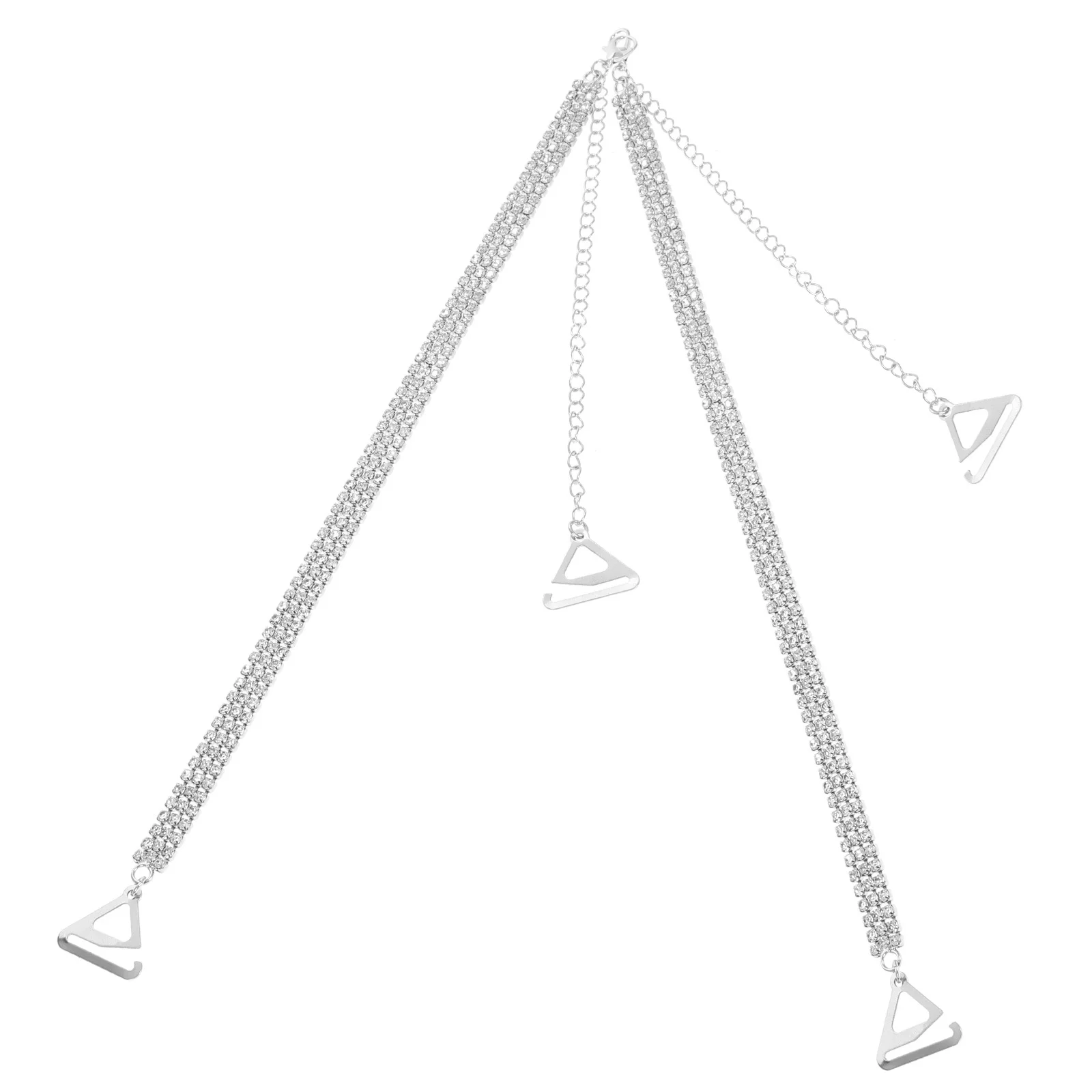 

1Pair Women Rhinestone Bra Straps Anti-Skid Shoulder Strap Holder Simple Fashionable Style Reusable Summer Outfit Accessory