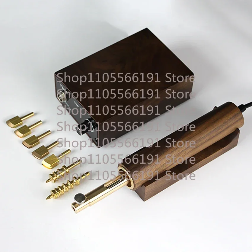 220V Electronic Hot Leather Edge Creaser Machine Brass Stamp Heater Grooving Iron Edge Sealing Tools Leathercraft Stamping 72W B