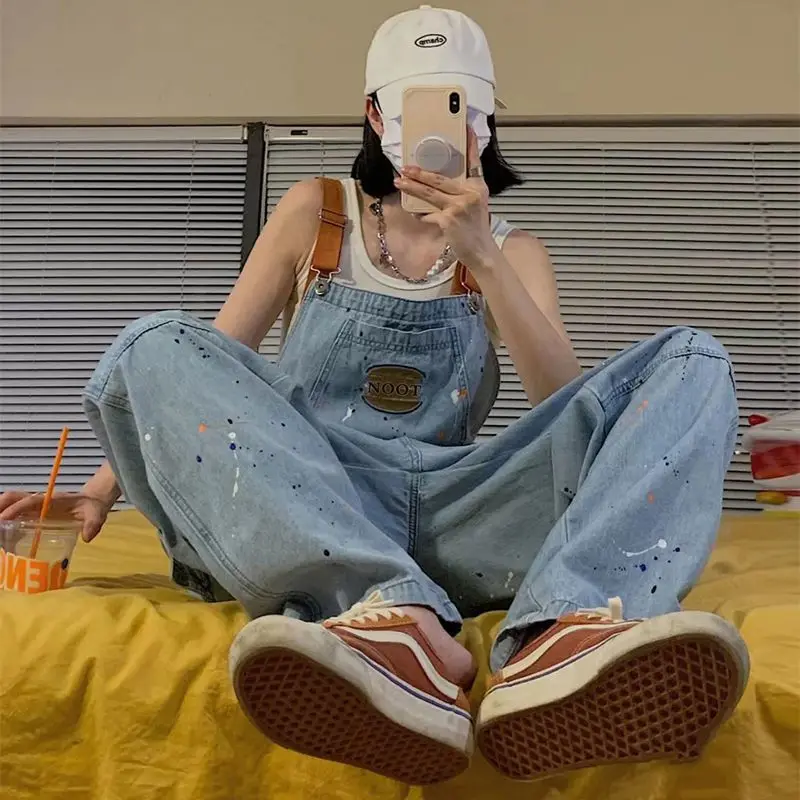 

Женский джинсовый комбинезон Ele с вышивкой, осенне-зимний, новый, больших размеров, с эффектом похудения, цельный, с высокой талией, длинные брюки