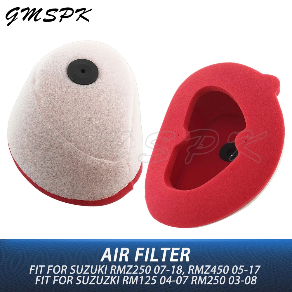 Motorcycle Air Filter Fit For Suzuki RMZ250 2007-2018 RMZ450 2005-2017 RM125 2004-2007 RM250 2003-2008 RM 125 RMZ 250 450