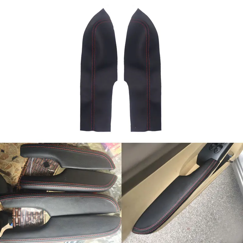 For Honda Civic 8th Gen Sedan 2006 2007 2008 2009 2010 2011 Front 2pcs Car Door Armrest Panel Microfiber Leather Cover Trim