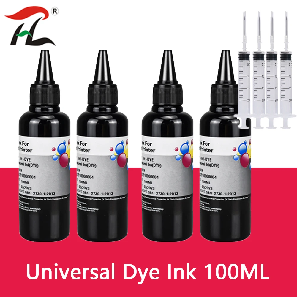 

Black*4*100ML Refill Ink Kits For HP For Canon Samsung Lexmark Epson Dell Brother ALL Refillable Inkjet Printer