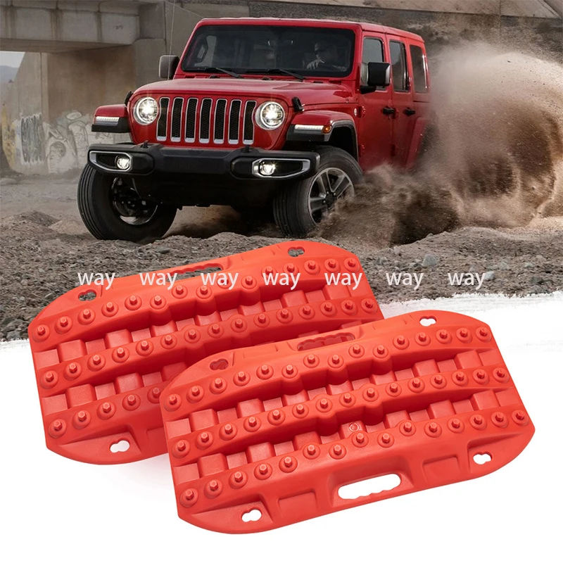 Super-tough Nylon 58cm Car Recovery Traction Boards Emergency Mini-size Tracks Traction Mat for Off-Road Sand Mud Snow Rescue