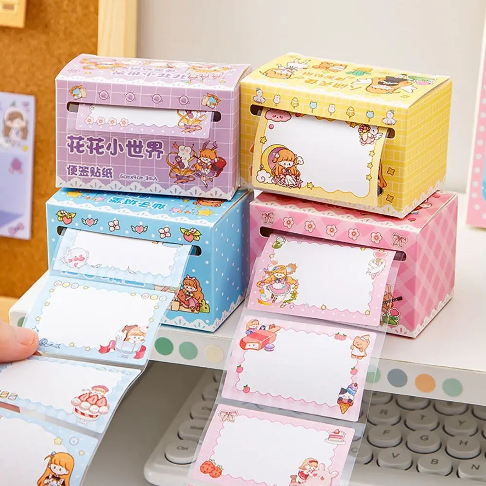 70 개/대 고품질 풀 아웃 디자인 스티커 메모 전체 접착제 DIY 메모 패드 다기능 편지지 스크랩북 스티커