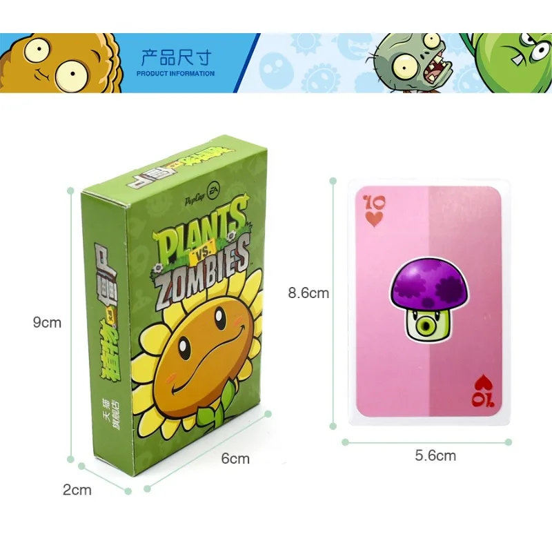 Plants vs. Zombies Kawaii cartoon patroon speelkaarten anime merchandise klein geschenk Leuke kaarten