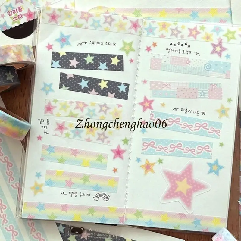 Лента STAR BOWKNOT Pattern ScrapBooking Tape для скрапбукинга Журнал Фотоальбом 601F