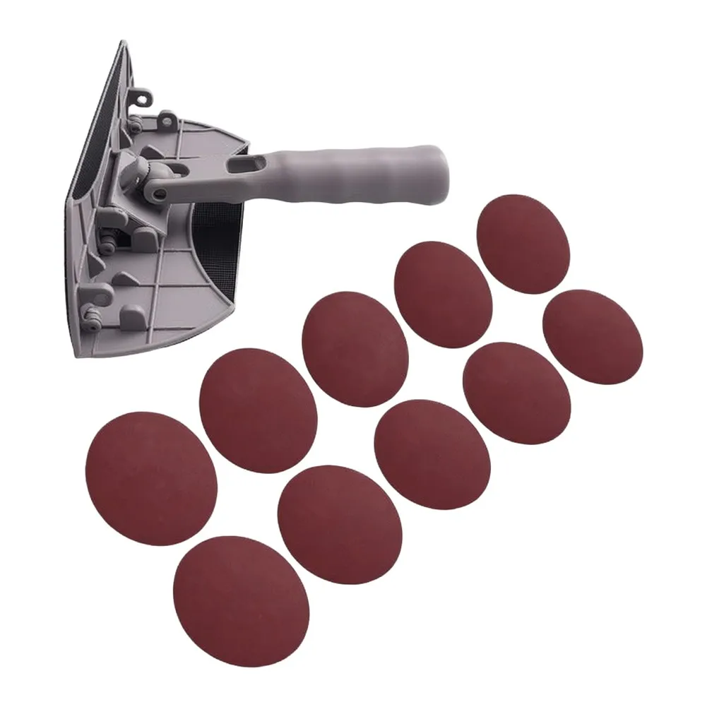  Putty Sanding Tool Wall Inner Corner Sanding Set 9-inch Swivel Inside Corner Sand Pad With 10pcs 240/320/400grit Sandpaper