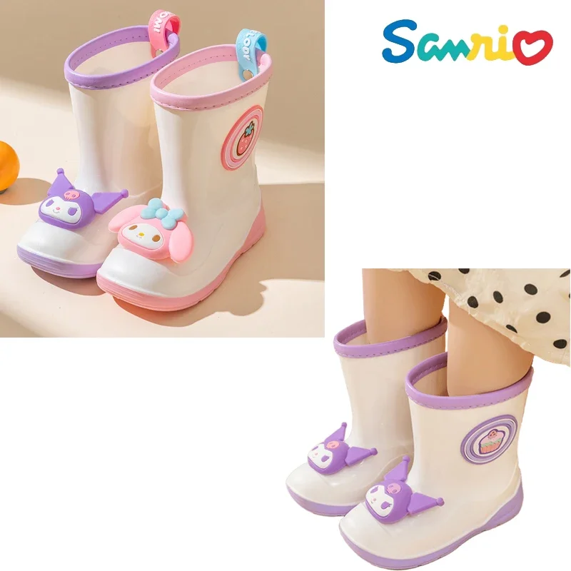 

Аниме Sanrios Hellokittys My Melody Cinnamoroll Kuromi детская обувь для воды Мультяшные милые Нескользящие сапоги для дошкольного возраста для мальчиков и девочек