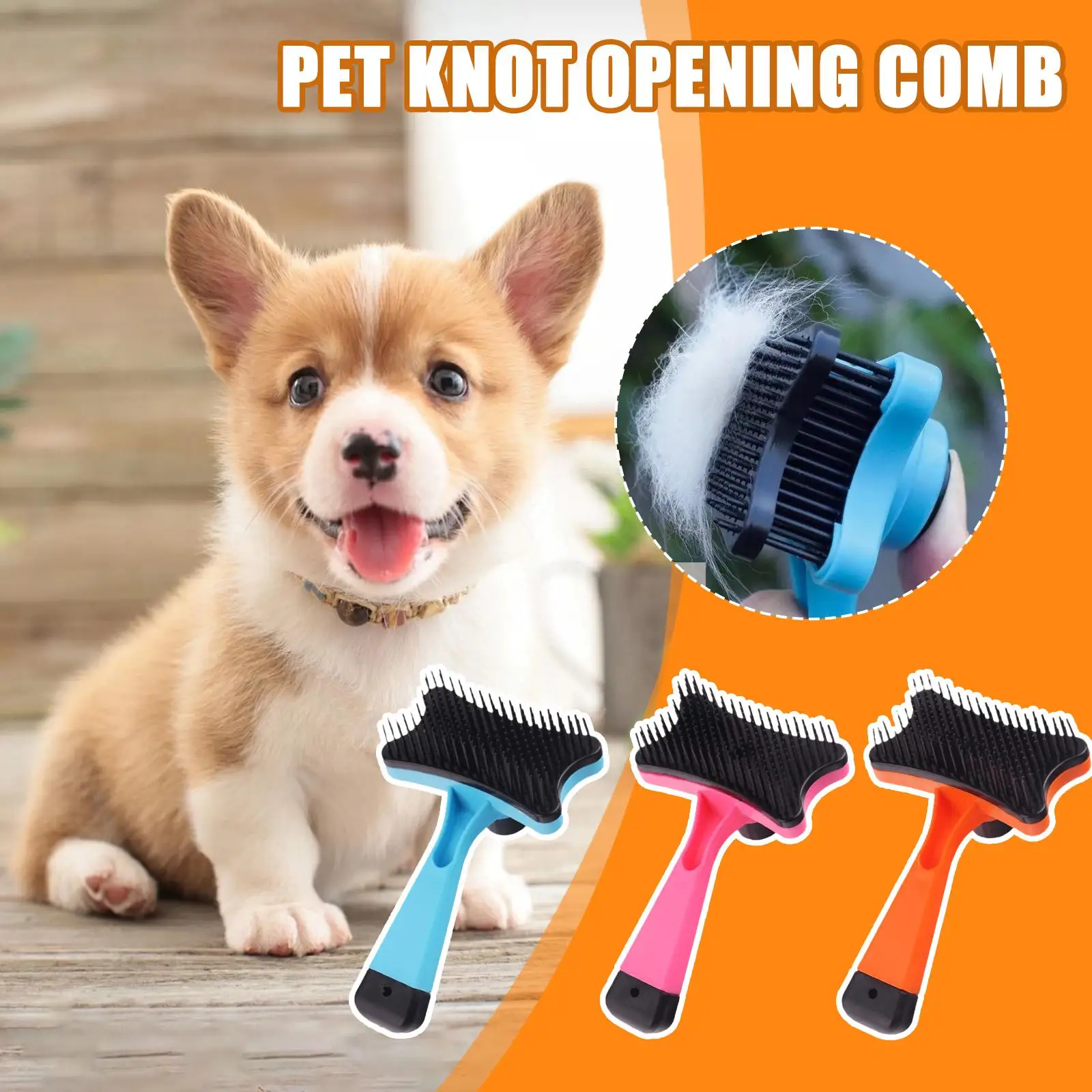 Pet Hair Removal Comb Cat Self Cleaning Brush Hair Pet Cat Tools Scraper Puppy Dog Grooming Accessories Remover Cleaning Co P8K8